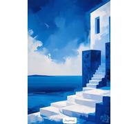 Journal: Aesthetic Greek Lined Notebook with Blue and White Hellenic Design - A Stylish Souvenir from Greece