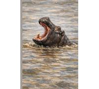 Journal, African Safari Animals, Hippopotamus Painting 1, Hardcover, Lined, 160 Pages/80 Sheets, 5.5 x 8.5 Inches