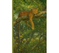 Journal, African Safari Animals, Leopard Painting 2, Hardcover, Lined, 160 Pages/80 Sheets, 5.5 x 8.5 Inches