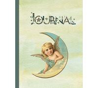 Journal: Angel Moon Theme - 8.5"x 11" Paperback notebook with Calendar Date Header on 150 lined pages (Journal with Lined pages and DIY Calendar Date and Page Header)