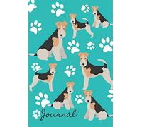 Journal: Anxiety Journal and Coloring Book 6x9 90 Pages Positive Affirmations Mandala Coloring Book - Wire Hair Fox Terrier Dog Cover