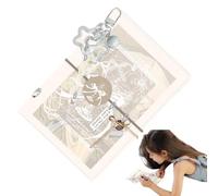Journal Binder - Loose-Leaf Refillable Portable Cute 5 Rings,M5 Pocket Binder Hand Ledger,for Home School Travel Daily Records Planners Travellers Scrapbooking