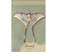 Journal - Daily Journal With Monthly Plan, Thoughts And Highlights - Lined, Dotted, & Blank Pages: African Moon Moth & Vintage Japanese Art