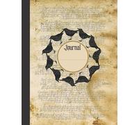 Journal - Edgar Allan Poe Inspired Notebook or Diary With Black Crows: Vintage Looking Cover with Script of 'The Raven' poem (120 Lined Cream Pages, 8.5x11 )