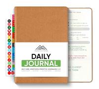 Journal For Men & Women - Gratitude Journal, Mental Health & Self Care Journal For Women & Men - A5 - Brown - Productivity Store