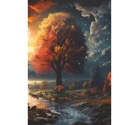 Journal Lined: Autumn Mountain Valley View 6 x 9 | 120 Pages