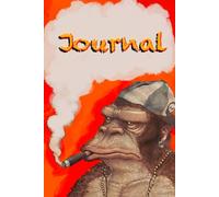Journal Mad Smoking Gorilla: Funny gift notebook with drawing of smoking gorilla