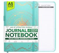 Journal Notebook - 100gsm Ivory Lined White Paper with Inner Pocket & Pen Holder| Vegan Friendly, Ruled Notebook | Multi-Purpose Ideal for Daily Journaling & To Do List Journal for Women & Men