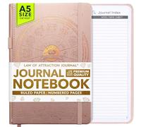 Journal Notebook - 100gsm Ivory Lined White Paper with Inner Pocket & Pen Holder| Vegan Friendly, Ruled Notebook | Multi-Purpose Ideal for Daily Journaling & To Do List Journal for Women & Men
