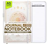 Journal Notebook - 100gsm Ivory Lined White Paper with Inner Pocket & Pen Holder| Vegan Friendly, Ruled Notebook | Multi-Purpose Ideal for Daily Journaling & To Do List Journal for Women & Men