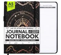 Journal Notebook - 100gsm Ivory Lined White Paper with Inner Pocket & Pen Holder| Vegan Friendly, Ruled Notebook | Multi-Purpose Ideal for Daily Journaling & To Do List Journal for Women & Men