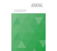 Journal Notebook, 6x9 inch, 110 white pages, lined: Stillness in Geometric Green front cover