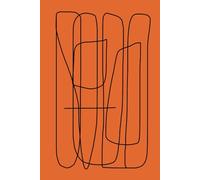 Journal Notebook Diary Coffee Table Book Pad Orange Black Abstract 6x9 Design Lined Paper Contemporary Design