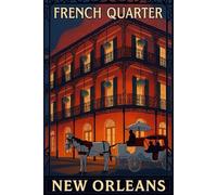 Journal / Notebook: New Orleans French Quarter, 6"x9", Wide Ruled, No margin