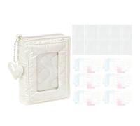 Journal Notepad | 5 Rings with Cute Heart Charm | M5 Notebook for Collage and Album - for Home Dorm School Classroom College Students Girls Teens