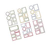 Journal Page Decoration Stickers, Die-Cut Label Frame Pieces with Stick-on Placement for Planner Writing, Class Notes Journal Stickers Planner Labels Memo Die Cut Note Frame Labels Reading Notes Study