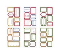 Journal Page Decoration Stickers, Die-Cut Label Frame Pieces with Stick-on Placement for Planner Writing, Class Notes Journal Stickers Planner Labels Memo Die Cut Note Frame Labels Reading Notes Study