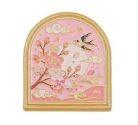 Journal Page Holder Clip with Decorative Integrated Metal, SQ0097 | Raised Nature Artwork, Adds Depth to the Arched Clip Front While It Holds Selected Pages and Paper Items