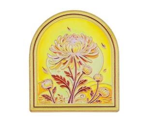 Journal Page Holder Clip with Decorative Integrated Metal, SQ0099 | Raised Nature Artwork, Adds Depth to the Arched Clip Front While It Holds Selected Pages and Paper Items