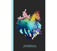 Journal: Running Horse Watercolor, Daily Writing Journal, Notebook Planner, Lined Paper, 100 Pages (6" x 9") School Teachers Students