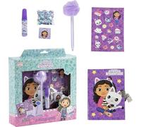 Journal Set Gabby's Dollhouse - Journal with Fuzzy Pen, Stickers and Themed Stationery Accessories for Girls Who Enjoy Writing, Drawing and Creating with Imagination with Gabby