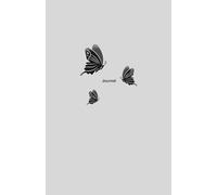 Journal: Simple Minimalist Dark Brown Butterfly Notebook, 5.5 x 8.5-inch ruled, 104 pages (Including 2 Printed Pages) for Writing and Reflection