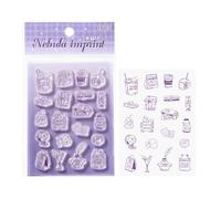 Journal Stamps Clear Cute Silicone Decor with Acrylic Handle