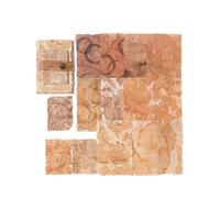 Journal Stickers,Junk Journal Retro Material Paper Light and Shadow Series Coffee Stains Handbook DIY Decoration Collage Base Material 6 Types(2 Coffee Stain)