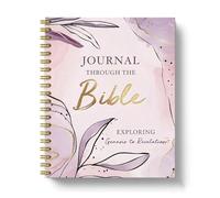 Journal Through the Bible, Spiral-Bound Christian Devotional Journal with Tear-Out Scripture Cards for Guided Study, Reflection, Prayer & Spiritual Growth (1Pc)