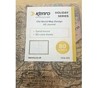 Journal Writing PAD by Kenro Old World Map Series A5, Spiral Bound HOL120 (UK)