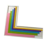 Journaling Border Guide Set, Card Corner Spacers with Printed Inch References for Paper Layout Study Planning Ideas Paper Alignment Guides Border Spacing Tool Layering Corner Ruler Card Making Helper