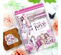 Journaling Sticker Book for Adults, 280 Pre-Cut European and American Character Alice Aesthetic Stickers, PET & Paper Scrapbooking Bullet Journal Supplies, Planner Stickers for Teens (91097)