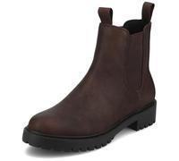 Journee Collection Women's Blanche Pull-On Chelsea Booties, Vintage/Chocolate, 9 UK