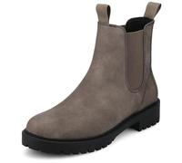 Journee Collection Women's Blanche Pull-On Chelsea Booties, Vintage/Grey, 6 UK