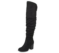 Journee Collection Womens Kaison Zipper Over-The-Knee Boots, Black, 8.5 UK