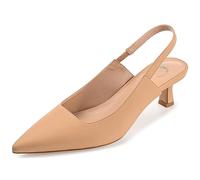 Journee Collection Women's Paulina Slingback Pumps, Tan, 8 UK Wide