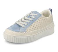 Journee Collection Women's Pazey Slip-On Platform Sneakers, Denim, 7.5 UK