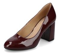 Journee Collection Women's Seraphina Block Heel Dress Pumps, Oxblood, 4.5 UK