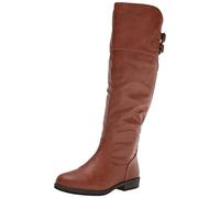 Journee Collection Women's Tori Boot-Wide Calf Knee High, Chestnut, 6.5 UK