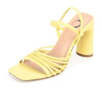 Journee Women's Hera Sandals, Yellow, 6 UK