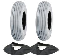Journey 200X50 Mobility Scooter Tyre & Tube Grey P191 Tire Non Marking Pumped (Set Of 2)