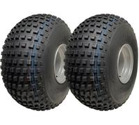 Journey 25X12.00-9 Knobby Atv Quad Tyres Wanda P318 Gator 4 Stud 100mm Pcd (Set Of 2)