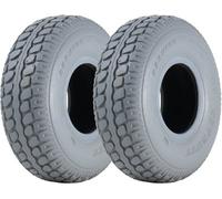 Journey 330X100 Mobility Scooter Tyres Grey Block Pneumatic Non Marking 400-5 (Set Of 2)