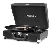 Journey Bluetooth Suitcase Record Player with Three-Speed Turntable | Black | VSC-550BT-BLK-EU