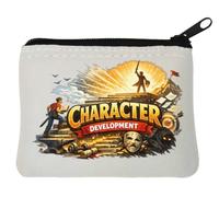 Journey of Personal Growth and Achievement Neoprene Coin Purse Pouch 10x11cm White