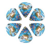Journey of The Sea Turtles 6 Pack Guitar Picks with Organizer Storage Box, Thin-Medium-Heavy Picks Handmade Plectrums Guitar Plectrums Bass Ukulele Picks Acoustic Guitar Lovers Gift