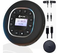 Journey Portable CD Player, Long Lasting Battery, Headphones and FM Radio | Connects to Any Car via AUX, Bluetooth or SD Card, Plus Recording, Equalizer, Speed Control - Black