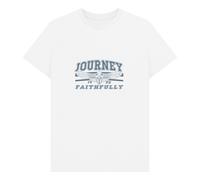 Journey Rock Band Faithfully Graphic White T-Shirt | Size: Medium Journey White M