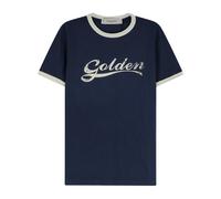 Journey Slim T-Shirt - male - Golden Goose - T-Shirts - Blue - M - Tops M