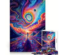 Journey Through Cosmos Jigsaw Puzzle 1000 Piece for Teenagers Recall Enhancer Creative Craft Pattern Build Birthday Idea (50x75cm)